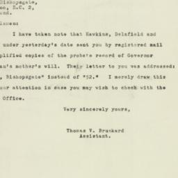 Letter: 1947 August 28