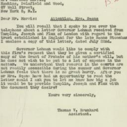 Letter: 1947 August 15