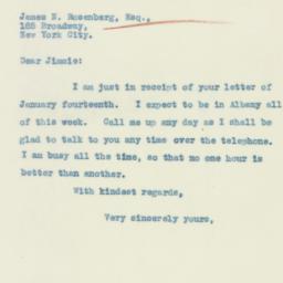 Letter: 1933 January 16