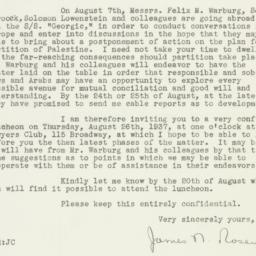 Letter: 1937 August 2