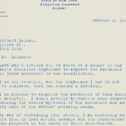 Letter: 1925 October 2