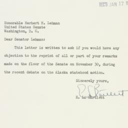 Letter: 1951 January 16