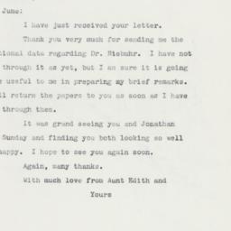 Letter: 1961 April 27