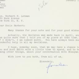 Letter: 1959 January 16