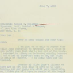 Letter: 1933 July 7