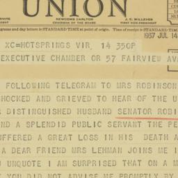 Telegram: 1937 July 14