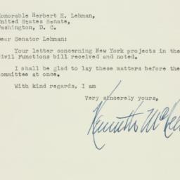 Letter: 1952 May 12