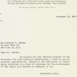 Letter: 1947 December 10
