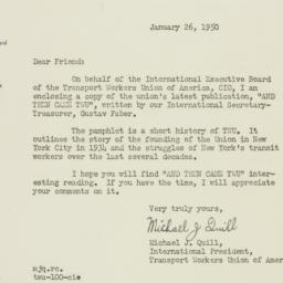 Letter: 1950 January 26