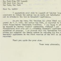 Letter: 1954 March 31
