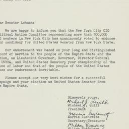 Letter: 1950 October 11