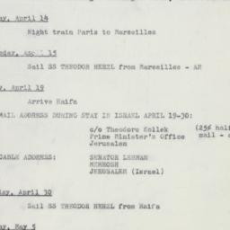 Memorandum: 1959 April 6
