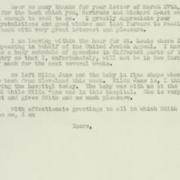 Letter: 1947 March 29