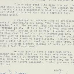 Letter: 1960 March 12