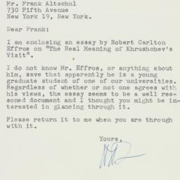 Letter: 1959 November 25