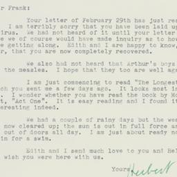 Letter: 1960 March 3