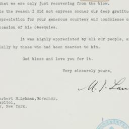 Letter: 1938 October 11