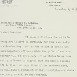 Letter: 1948 December 9