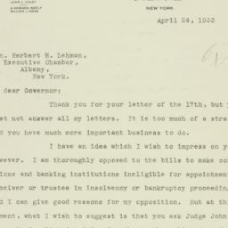 Letter: 1933 April 24