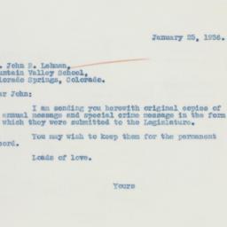 Letter: 1936 January 25