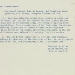 Memorandum: 1946 April 29