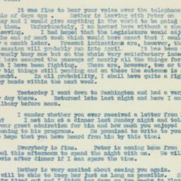 Letter: 1935 March 15