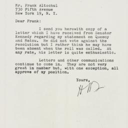 Letter: 1958 September 26