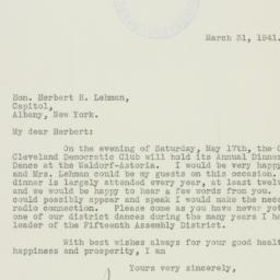 Letter: 1941 March 31