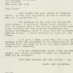 Letter: 1946 November 8