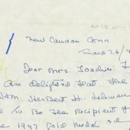 Letter: 1947 March 26