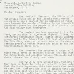 Letter: 1954 February 20