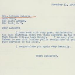 Letter: 1942 November 11