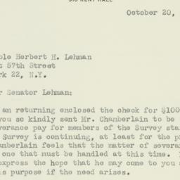 Letter: 1950 October 20