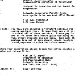 Announcements, 1973-10-04. ...