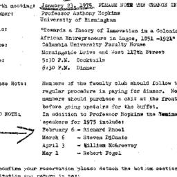 Announcements, 1975-01-23. ...