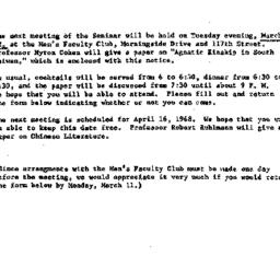 Announcements, 1968-03-02. ...