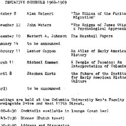 Schedules, Early American H...