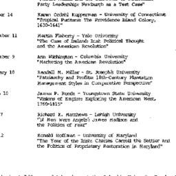 Schedules, Early American H...