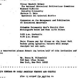 Announcements, 1970-11-10. ...