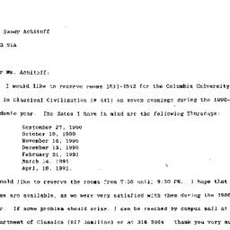 Correspondence, 1991-01-11....