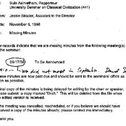 Correspondence, 1998-11-06....