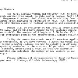 Announcements, 1976-04-07. ...