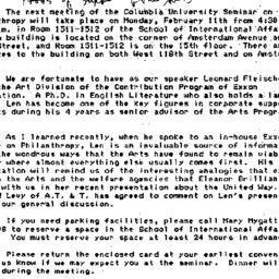 Announcements, 1985-01-16. ...