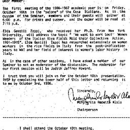 Announcements, 1986-09-20. ...