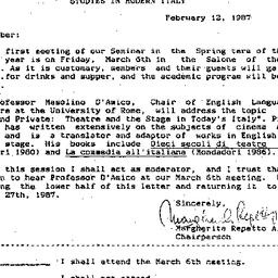 Announcements, 1987-02-12. ...