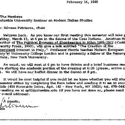 Announcements, 1998-02-16. ...