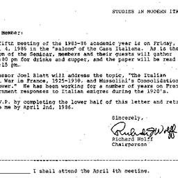 Announcements, 1986-04-04. ...