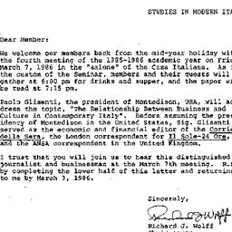 Announcements, 1986-03-07. ...