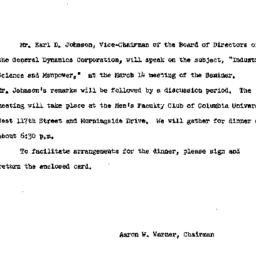 Announcements, 1963-03-14. ...