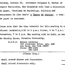 Announcements, 1973-10-19. ...